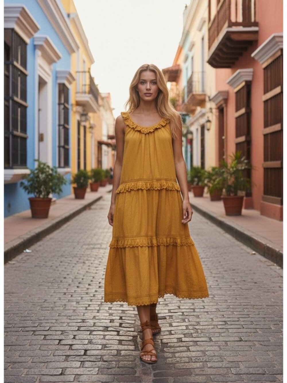 THE GREAT. Eyelet Magnolia Cotton Midi/Maxi Dress, Size 0 /XS (0-4 sizing), New